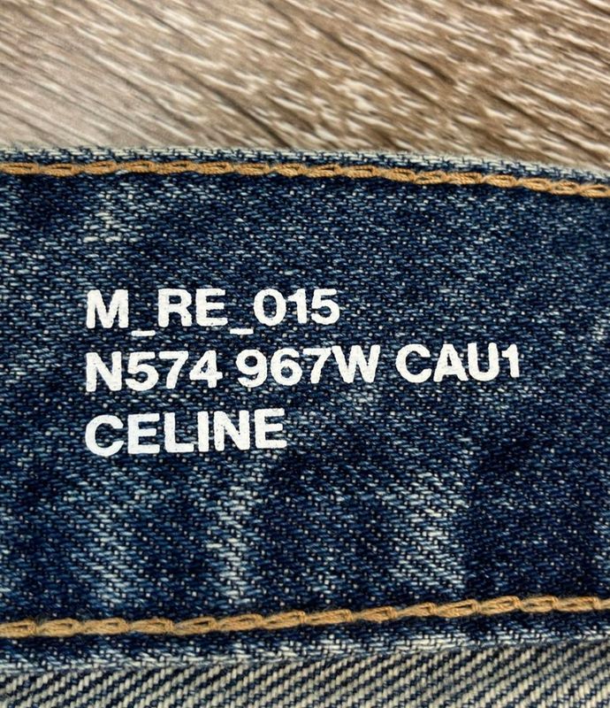 Celine Denim Pants Washed Damaged Mid Rise Cart Jeans 2n574967w Men's SIZE 29