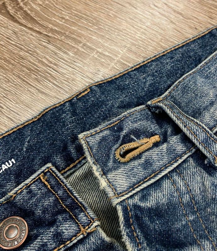 Celine Denim Pants Washed Damaged Mid Rise Cart Jeans 2n574967w Men's SIZE 29