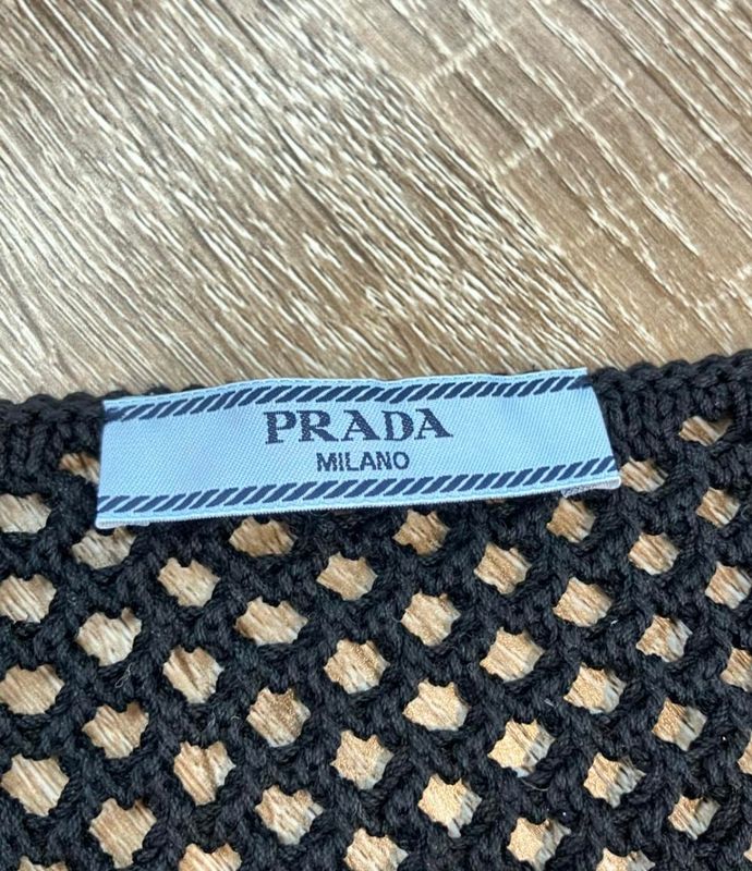 Prada Knitted Cardigan Mesh P25364 1ADJ Women's SIZE 40 (S) Prada