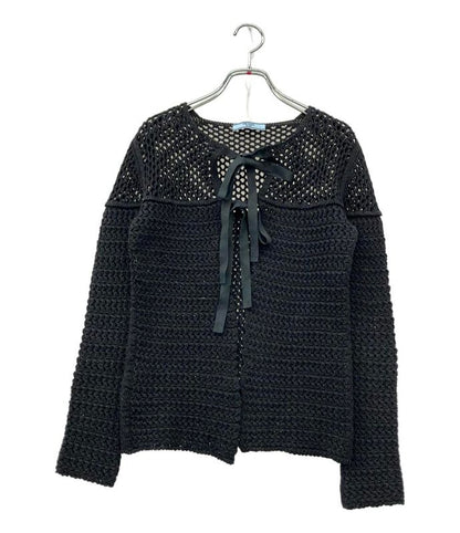 Prada Knitted Cardigan Mesh P25364 1ADJ Women's SIZE 40 (S) Prada