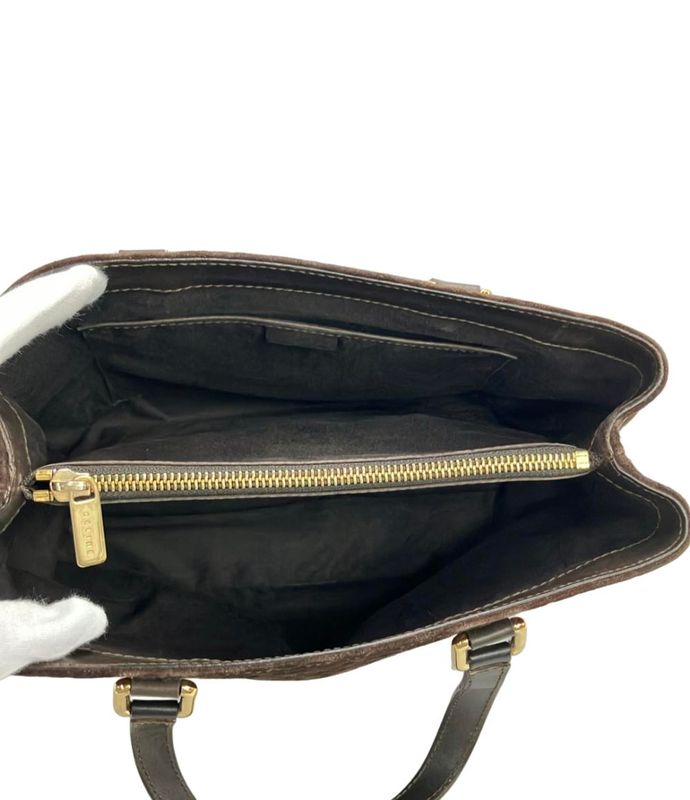 Celine Handbag Suede Leather C Macadam Women's Celine