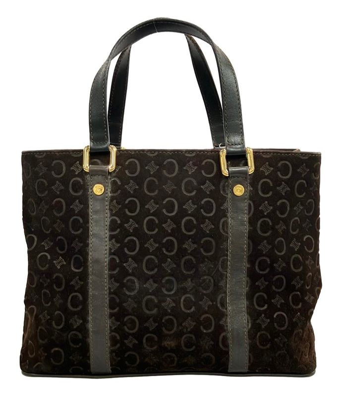 Celine Handbag Suede Leather C Macadam Women's Celine