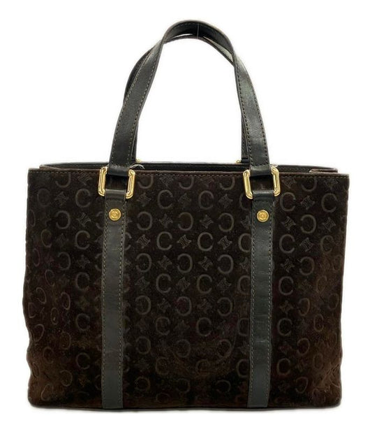 Celine Handbag Suede Leather C Macadam Women's Celine