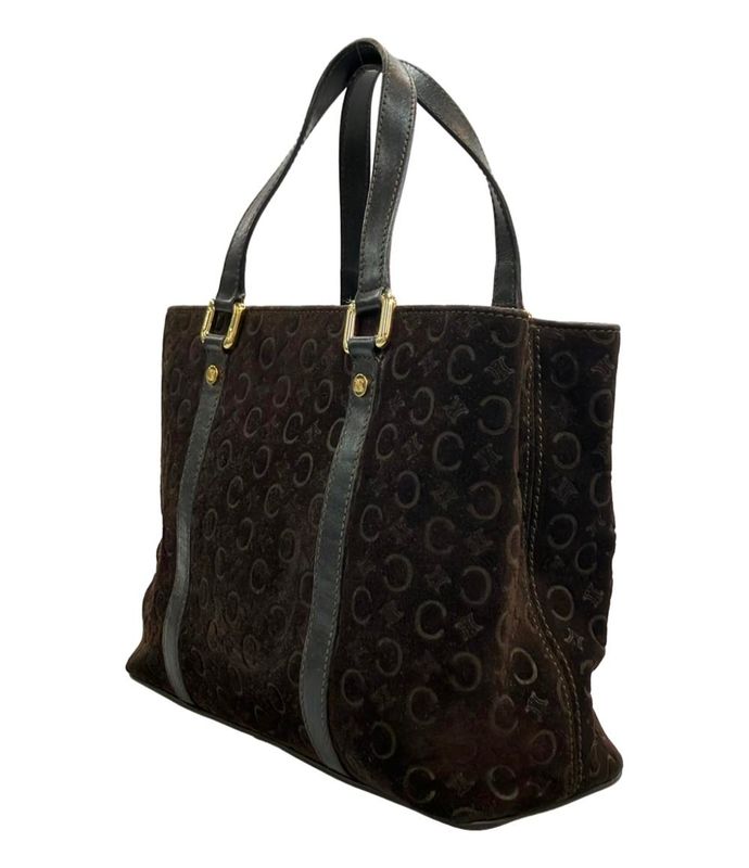 Celine Handbag Suede Leather C Macadam Women's Celine