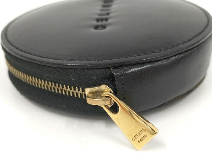 Celine Coin Case Calf Leather Black