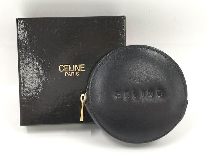 Celine Coin Case Calf Leather Black