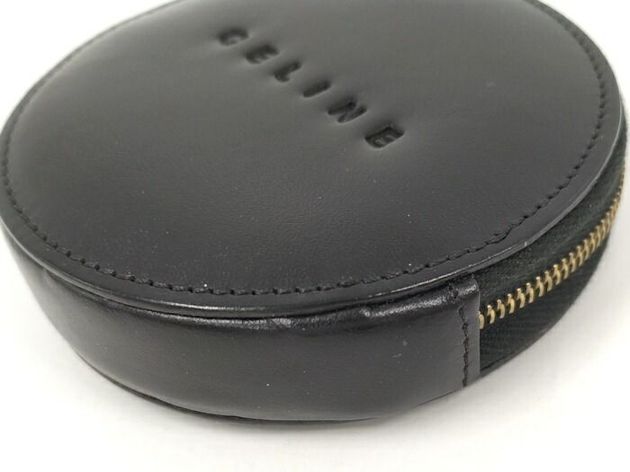 Celine Coin Case Calf Leather Black