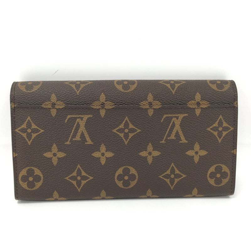 Louis Vuitton Portefeuille Sarah Long Fold Wallet Monogram Coquelicot M62236