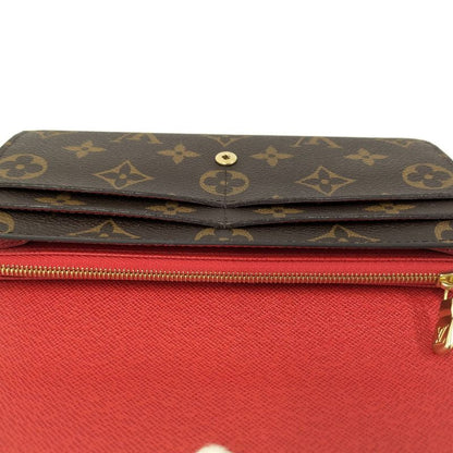 Louis Vuitton Portefeuille Sarah Long Fold Wallet Monogram Coquelicot M62236