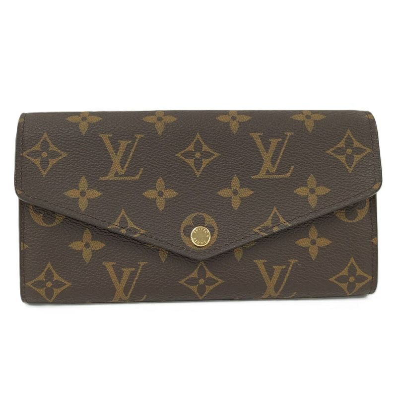 Louis Vuitton Portefeuille Sarah Long Fold Wallet Monogram Coquelicot M62236