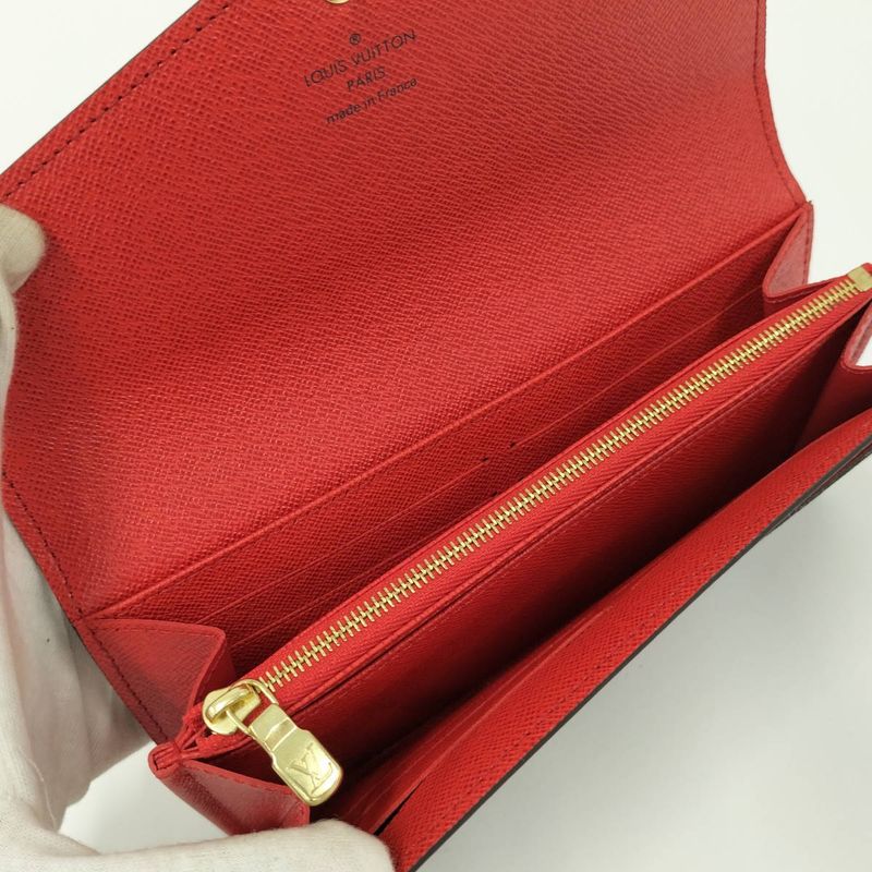Louis Vuitton Portefeuille Sarah Long Fold Wallet Monogram Coquelicot M62236