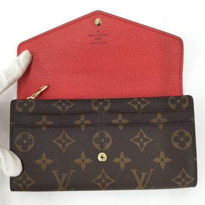 Louis Vuitton Portefeuille Sarah Long Fold Wallet Monogram Coquelicot M62236
