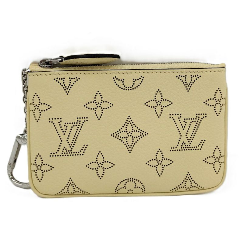 Louis Vuitton Pochette Cles Coin Case Monogram Mahina Leather Banana Yellow