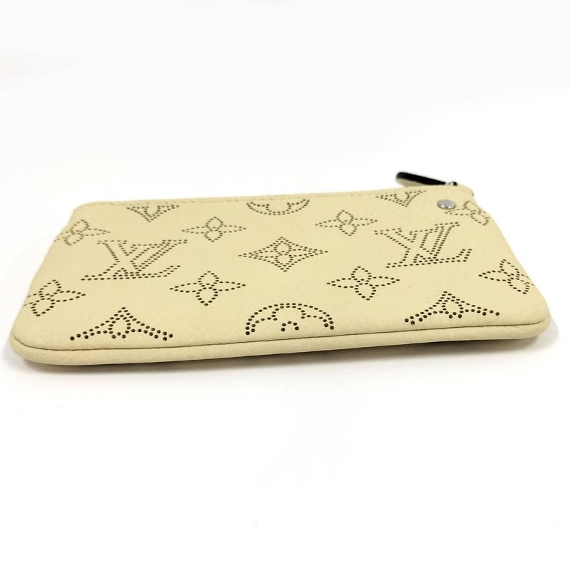 Louis Vuitton Pochette Cles Coin Case Monogram Mahina Leather Banana Yellow