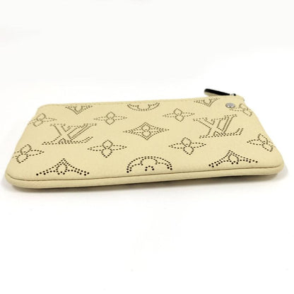 Louis Vuitton Pochette Cles Coin Case Monogram Mahina Leather Banana Yellow