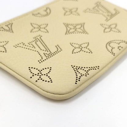 Louis Vuitton Pochette Cles Coin Case Monogram Mahina Leather Banana Yellow