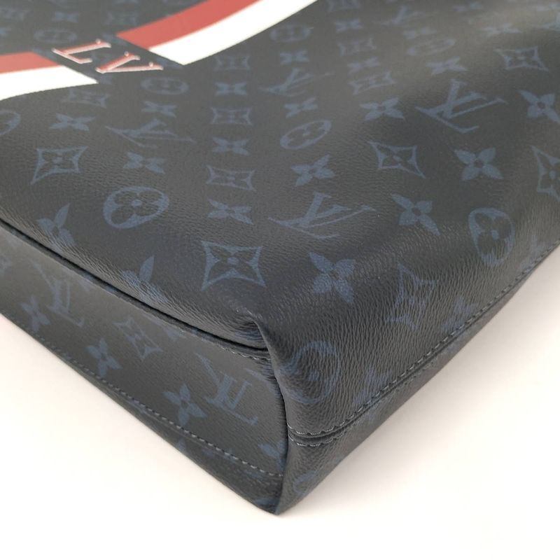 Louis Vuitton Ultralight Tote Bag Painted Stripe Monogram Cobalt Navy M41701