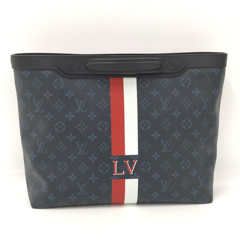 Louis Vuitton Ultralight Tote Bag Painted Stripe Monogram Cobalt Navy M41701
