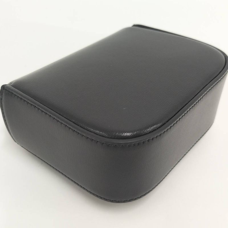 Celine Miniclaude Shoulder Bag Triomphe Leather Black 10i513