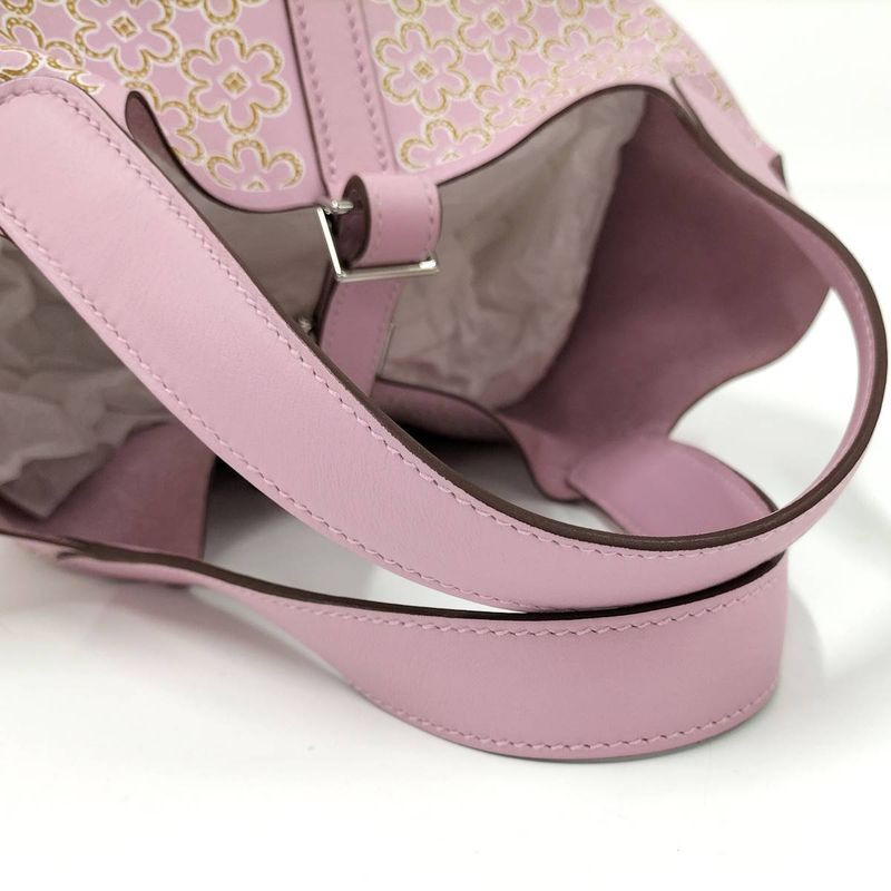 Hermes Picotin Lock PM Handbag Leather Pink Engraved U