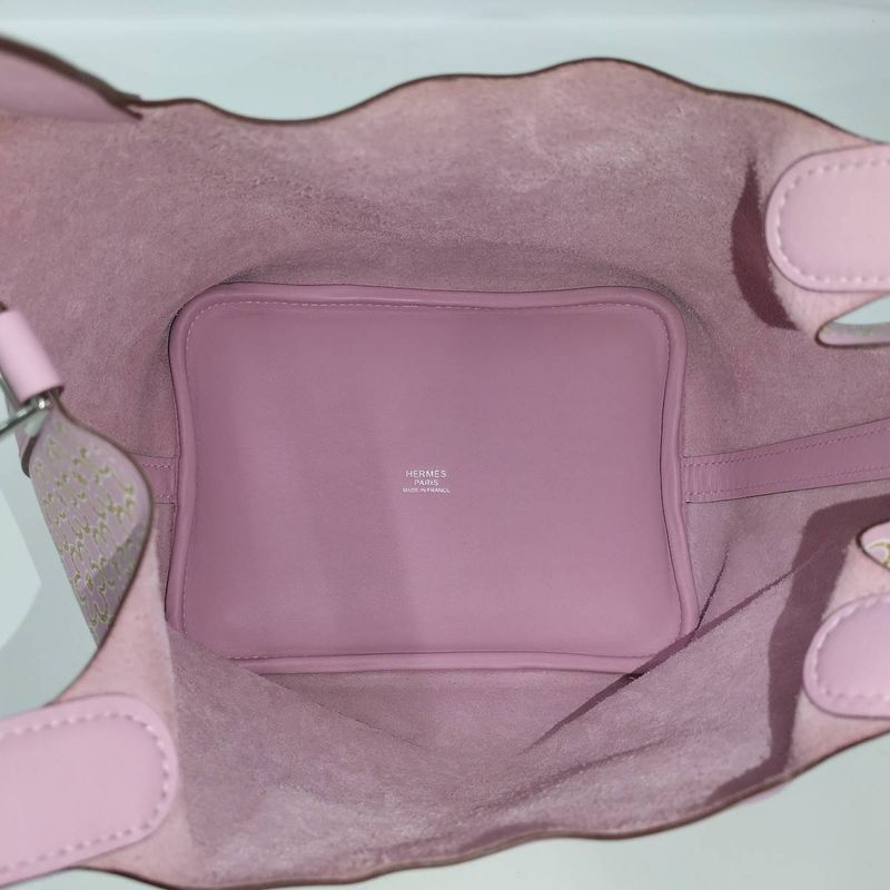 Hermes Picotin Lock PM Handbag Leather Pink Engraved U