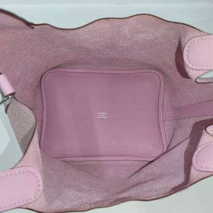 Hermes Picotin Lock PM Handbag Leather Pink Engraved U