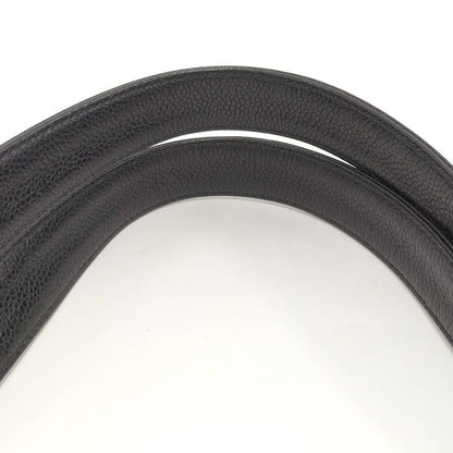 Chanel Chain Shoulder Bag Triple Coco Caviar Skin Leather Black