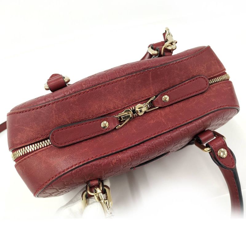 Gucci 2WAY Shoulder Bag Guccissima Leather Red 510289