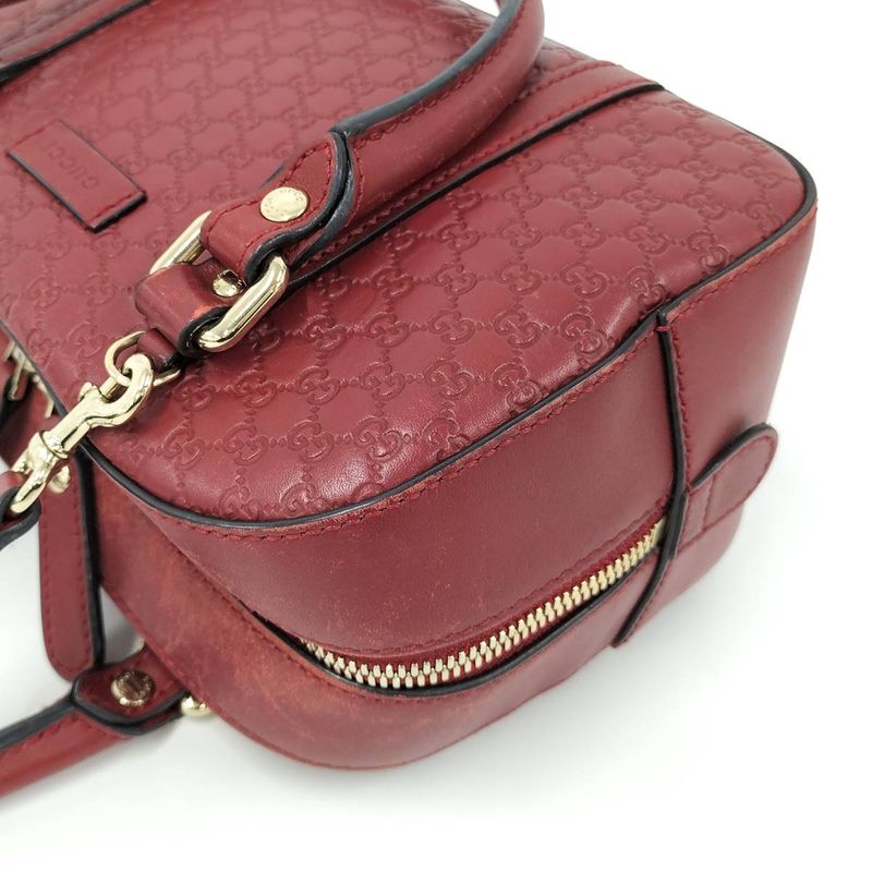 Gucci 2WAY Shoulder Bag Guccissima Leather Red 510289