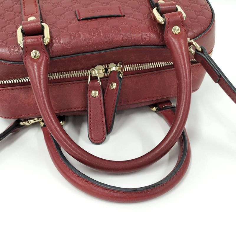 Gucci 2WAY Shoulder Bag Guccissima Leather Red 510289