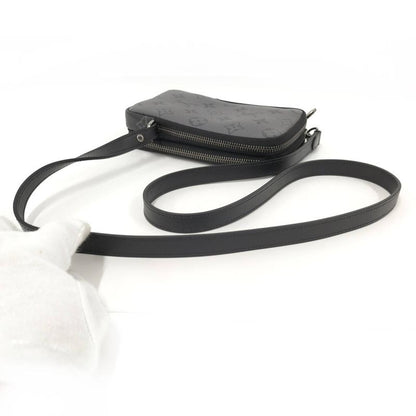Louis Vuitton Double Phone Pouch Shoulder Bag Monogram Eclipse M81321