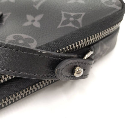 Louis Vuitton Double Phone Pouch Shoulder Bag Monogram Eclipse M81321