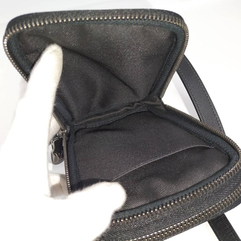 Louis Vuitton Double Phone Pouch Shoulder Bag Monogram Eclipse M81321