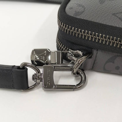 Louis Vuitton Double Phone Pouch Shoulder Bag Monogram Eclipse M81321