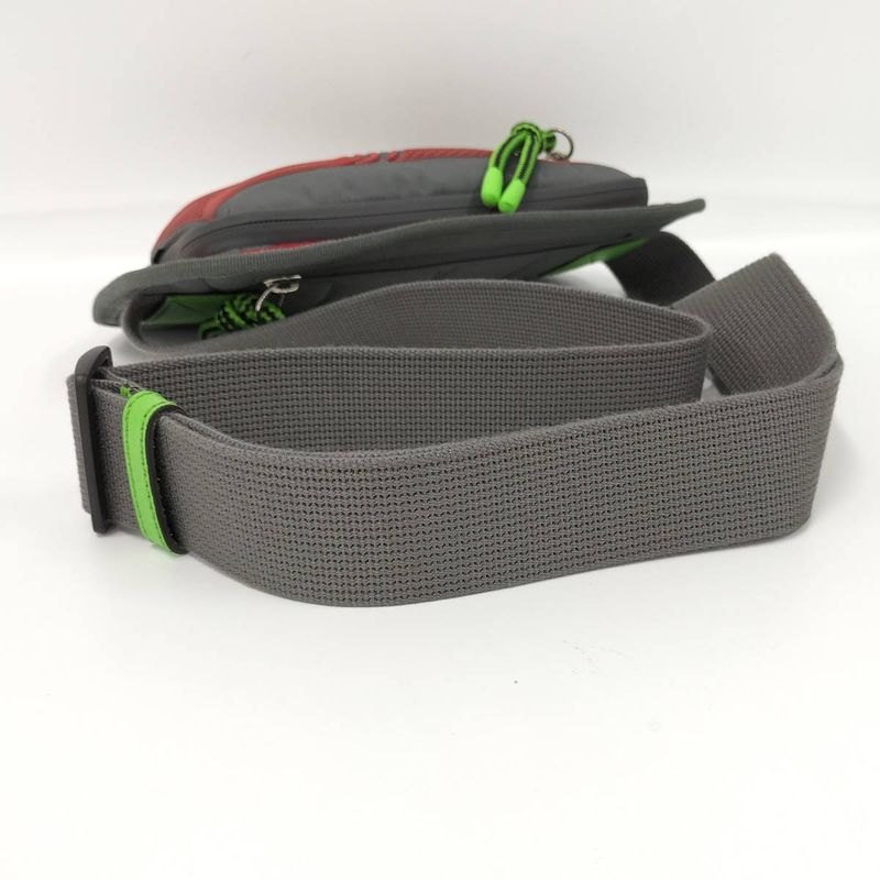 Gucci Belt Bag Body Bag GG Nylon Gray Red 752102