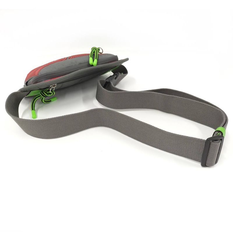 Gucci Belt Bag Body Bag GG Nylon Gray Red 752102