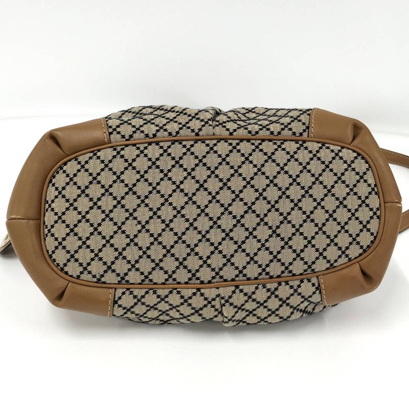 Gucci Sookie 2WAY Handbag Diamante Canvas Leather Brown 247902