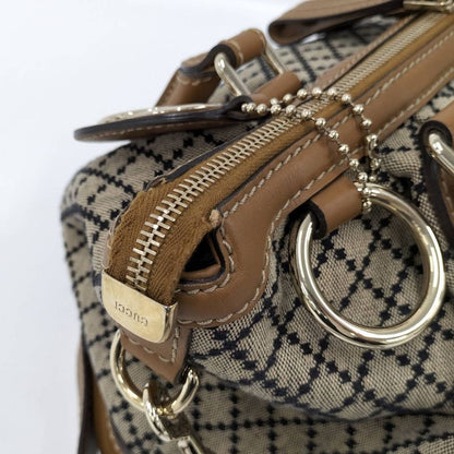 Gucci Sookie 2WAY Handbag Diamante Canvas Leather Brown 247902