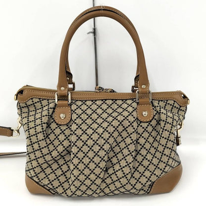 Gucci Sookie 2WAY Handbag Diamante Canvas Leather Brown 247902