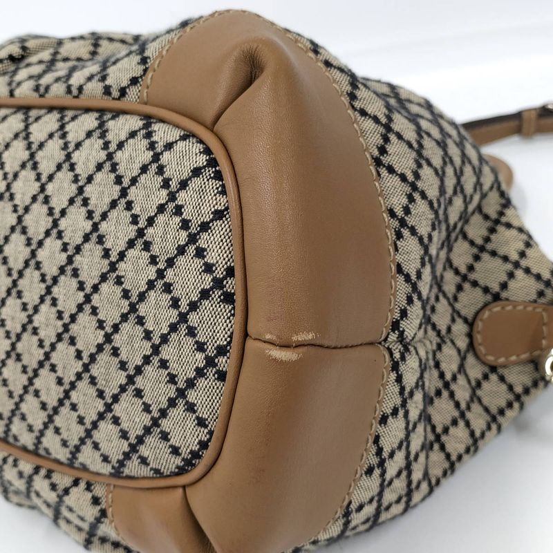 Gucci Sookie 2WAY Handbag Diamante Canvas Leather Brown 247902