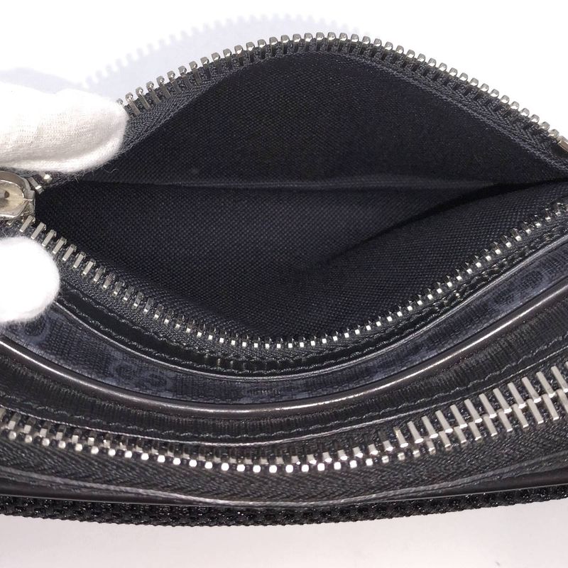 Gucci Belt Bag Waist Bag GG Supreme PVC Leather Black 474293