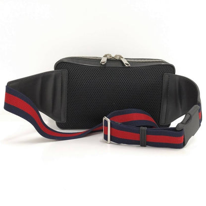 Gucci Belt Bag Waist Bag GG Supreme PVC Leather Black 474293