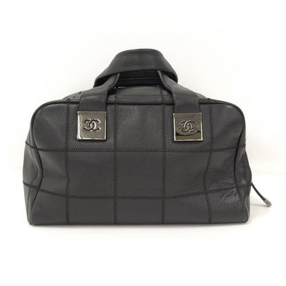 Chanel Handbag Chocobar Leather Black