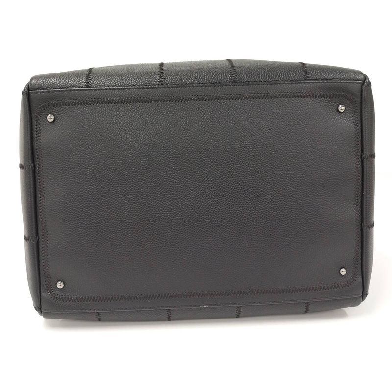 Chanel Handbag Chocobar Leather Black