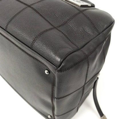Chanel Handbag Chocobar Leather Black