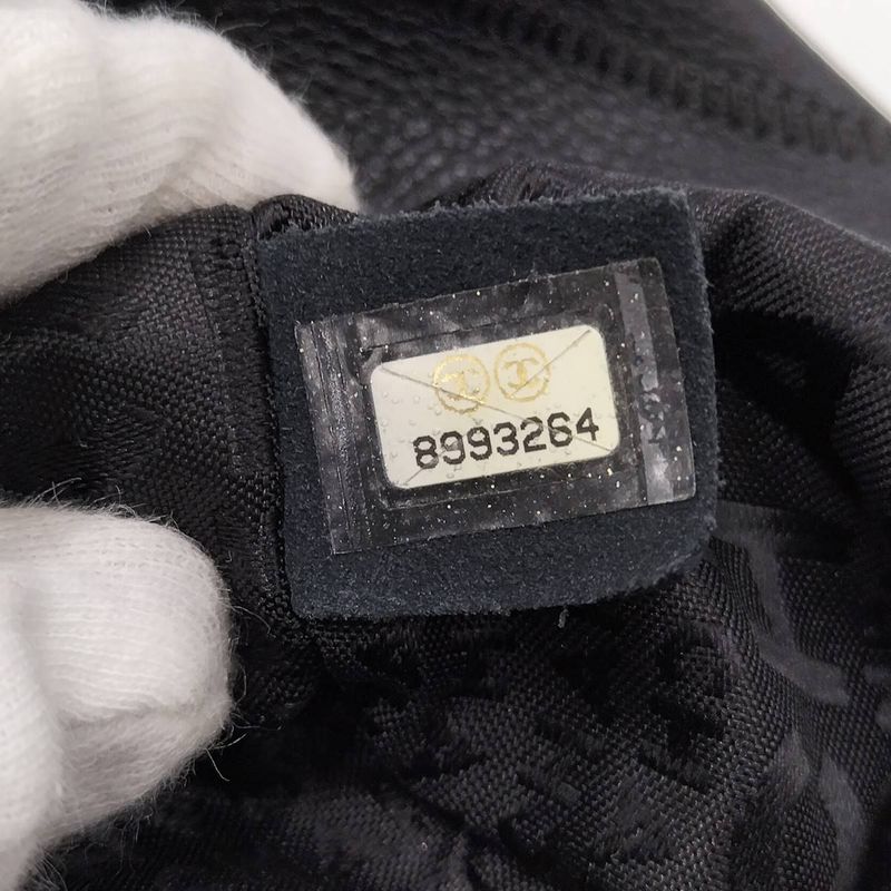 Chanel Handbag Chocobar Leather Black