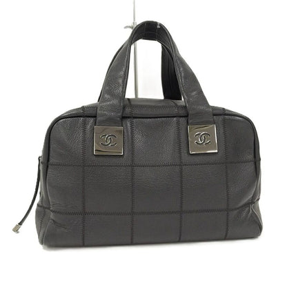 Chanel Handbag Chocobar Leather Black