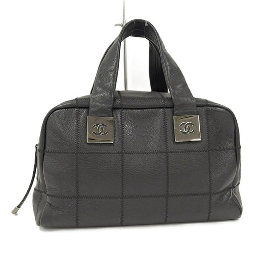 Chanel Handbag Chocobar Leather Black