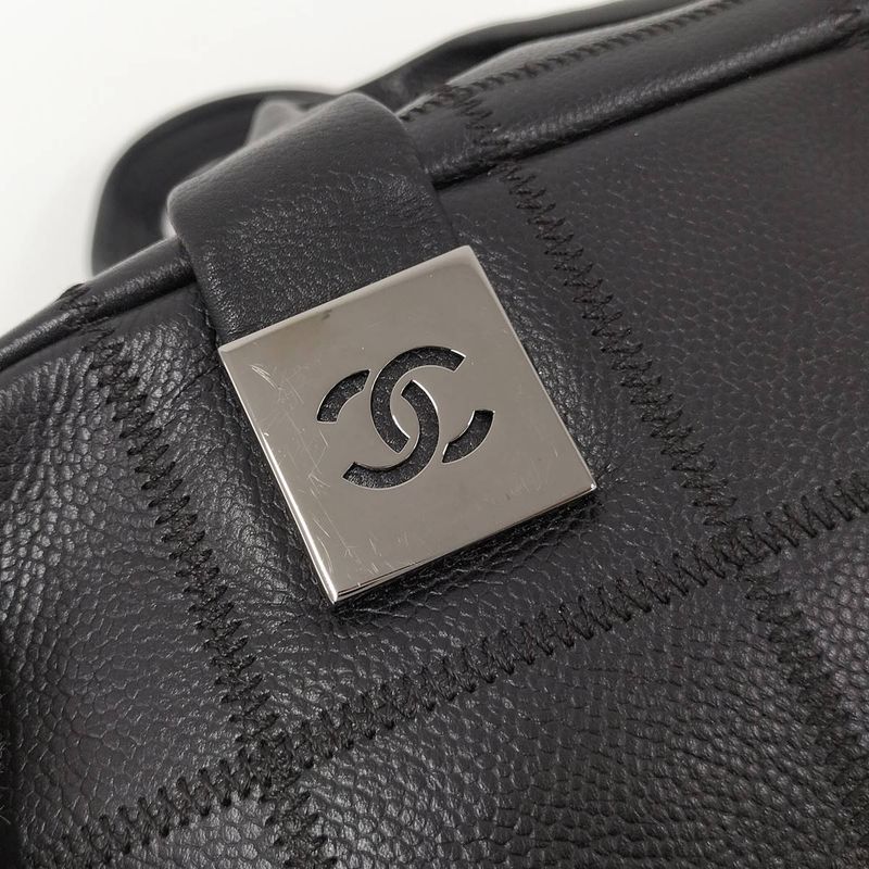 Chanel Handbag Chocobar Leather Black