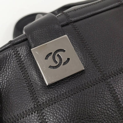 Chanel Handbag Chocobar Leather Black